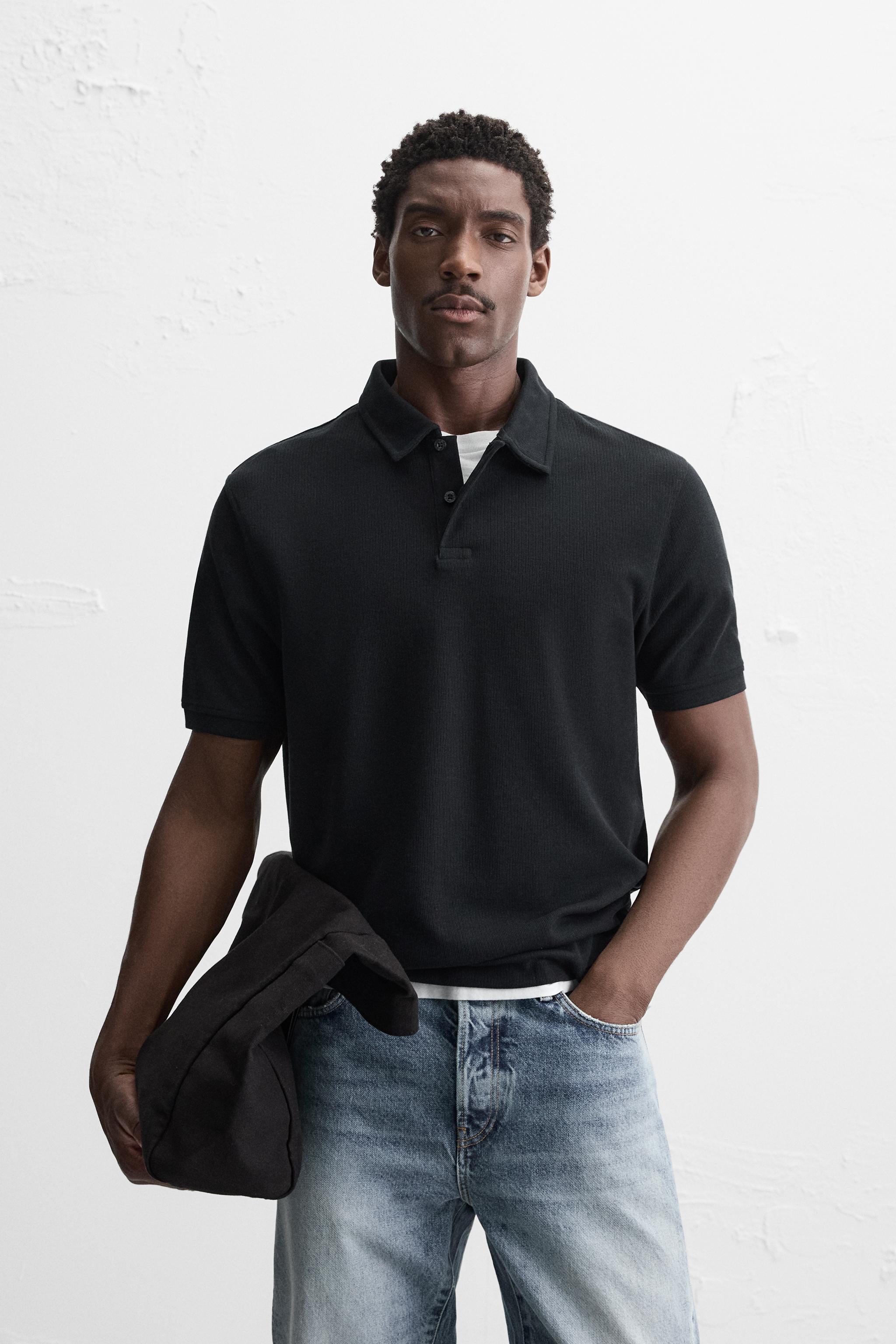 BASIC TEXTURED POLO SHIRT